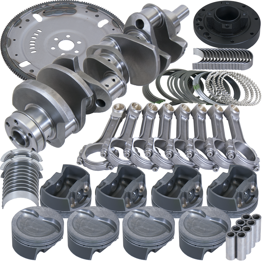 Eagle Ford 351W 4.000in Crank 6.250in I-Beam Rod -26cc 4.125in Piston 164 Tooth FP Balanced Assembly - B1612312564 - front view