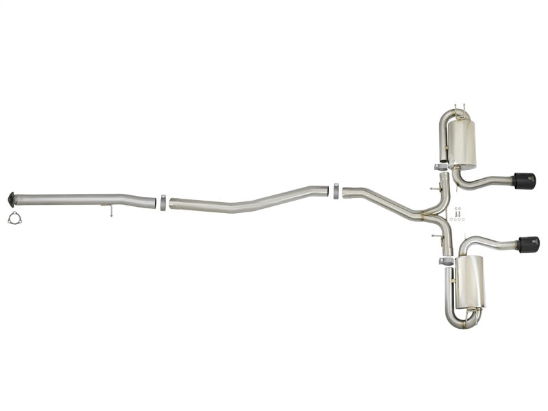 aFe Takeda 3in 304 SS Cat-Back Exhaust System w/ Black Tips 2017+ Honda Civic Si (4dr) I4 1.5L (t) - 49-36621-B