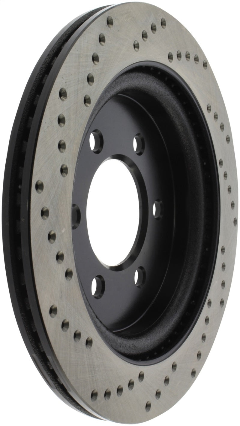 StopTech 2019 Ford Raptor w/ Electronic Parking Brake Sport Cross Drilled Left Rear Rotor - 128.65153L