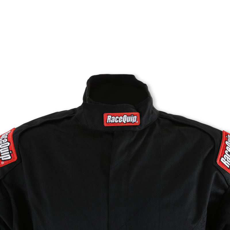 RaceQuip Black Chevron-1 Suit - SFI-1 Small - 130902RQP