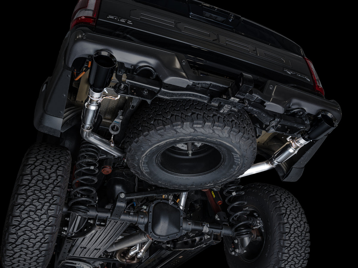 AWE Gen 3 Ford Raptor SwitchPath Exhaust  - Diamond Black Tips - 3025-33356