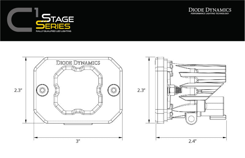 Diode Dynamics Stage Series Flush Mount Reverse Light Kit C1 Sport - DD7146 by Diode Dynamics - installed view