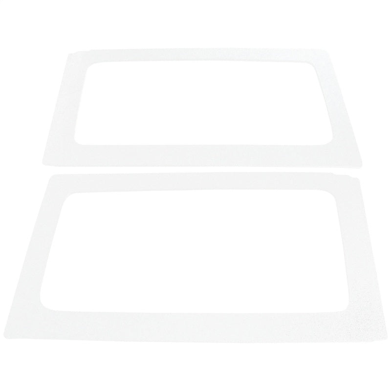 DEI 11-18 Jeep Wrangler JK 2-Door Boom Mat Rear Side Window Trim - 2 Piece - White - 50154