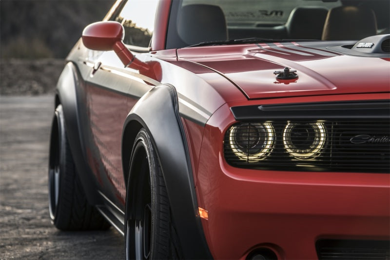 AVS 2008+ Dodge Challenger Smooth Front and Rear Fender Flares - Black (4 Pc) - 850250