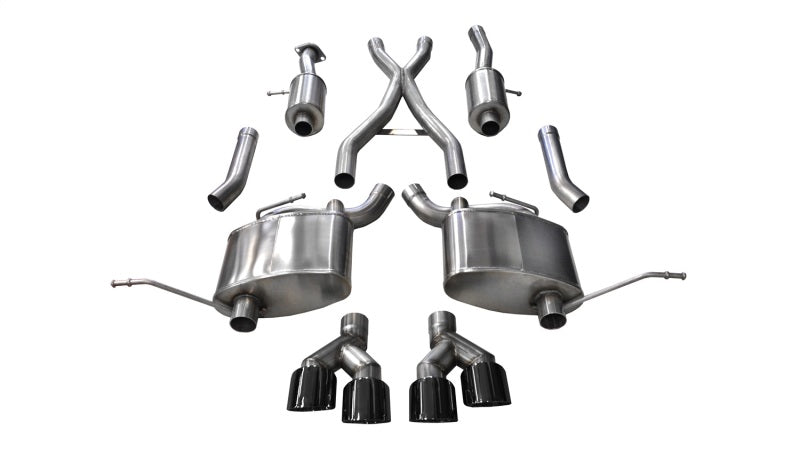 Corsa 2014-2021 Jeep Grand Cherokee 3.6L V6 Black Sport Cat-Back Exhaust - 14984BLK