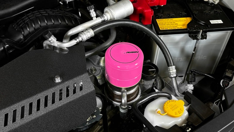 Perrin 2015+ Subaru WRX/STI Oil Filter Cover - Hyper Pink - PSP-ENG-716HP