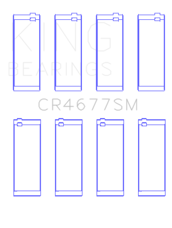 King Engine Bearings Opel 1.6 Turbo A16LET A16NET Z16LET (Size +0.50mm) Connecting Rod Bearing Set - CR4677SM0.5