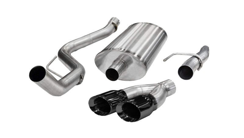 Corsa 2011-2014 Ford F-150 5.0L V8 Black Sport Cat-Back Exhaust - 14393BLK