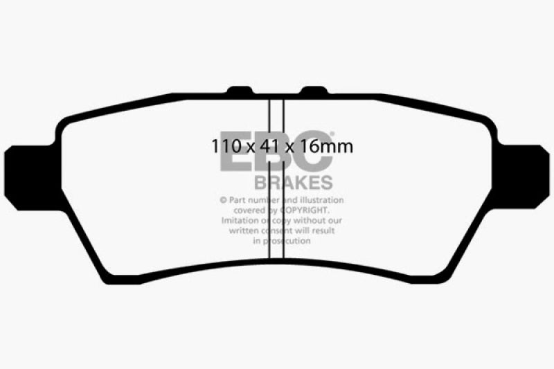EBC 05-12 Nissan Pathfinder 4.0 Ultimax2 Rear Brake Pads - UD1101