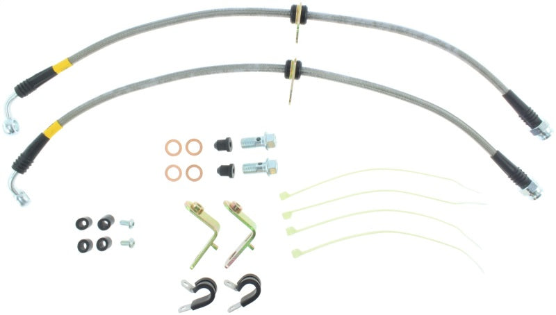 StopTech 11-14 Ford Mustang GT 5.0L V8 Stainless Steel Front Brake Lines - 950.61024