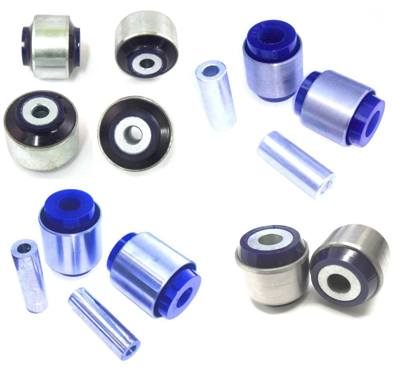 SuperPro - Front Control Arm Upper, Lower, Strut Bar & Lower Shock Bushing Kit - KIT208K for 2002-2008 Audi A4 - angle view