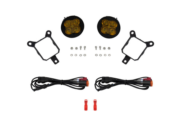 Diode Dynamics SS3 SAE Type Y Fog Light Kit - Yellow Pro SAE Fog - DD7991 for 2024-2026 Subaru Crosstrek - front view