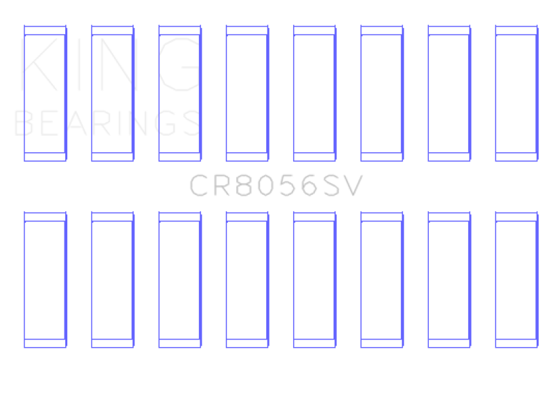 King Ford 6.7 Power Stroke V8 Diesel (Size 0.25) Connecting Rod Bearing Set Sputter Replacement - CR8056SV0.25