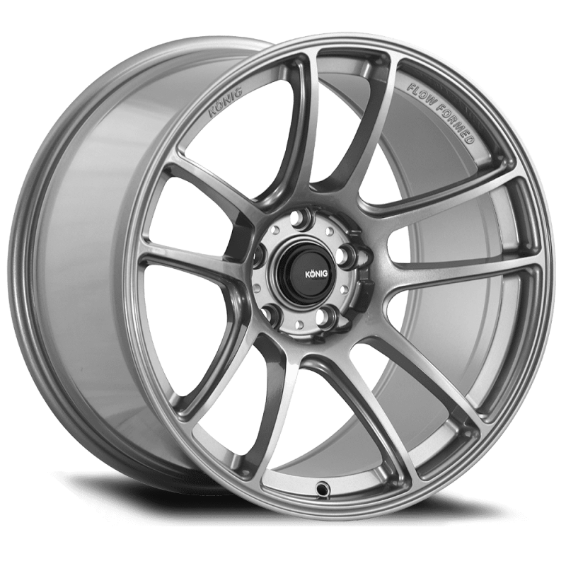 Konig Heliogram 18X10.5B 5X114.3 ET18 Titanium Metallic Knurled Bead Flow Formed - HL0851418T