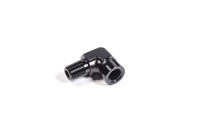 Radium Engineering 1/8in NPT Male to Female 90 Degree Fitting - 14-0332