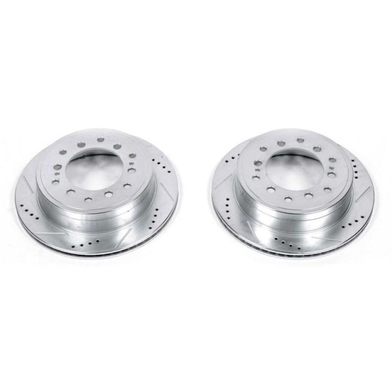 Power Stop 10-19 Lexus GX460 Rear Evolution Drilled & Slotted Rotors - Pair - JBR1396XPR for 2010-2023 Lexus GX - front view