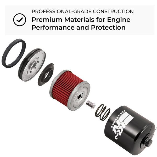 K&N Suzuki / Hyosung 1.75in OD x .5in ID x 1.563in H Oil Filter - KN-131 for 2007-2015 Hyosung GT250 - front view