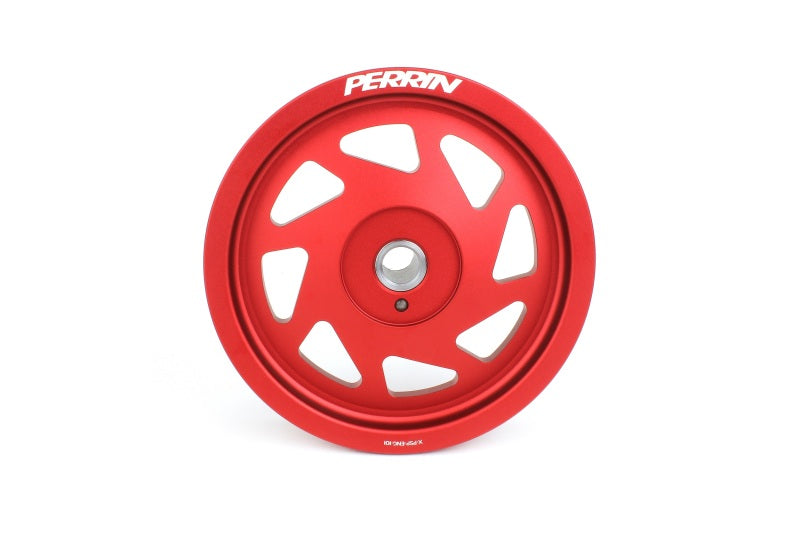 Perrin 2022 BRZ/86 / 19-22 Subaru WRX Lightweight Crank Pulley (FA/FB Eng w/Small Hub) - Red - PSP-ENG-106RD