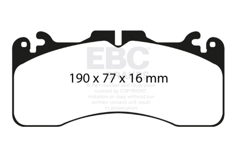 EBC 09+ Lexus LS460 4.6 Sport Yellowstuff Front Brake Pads - DP41867R