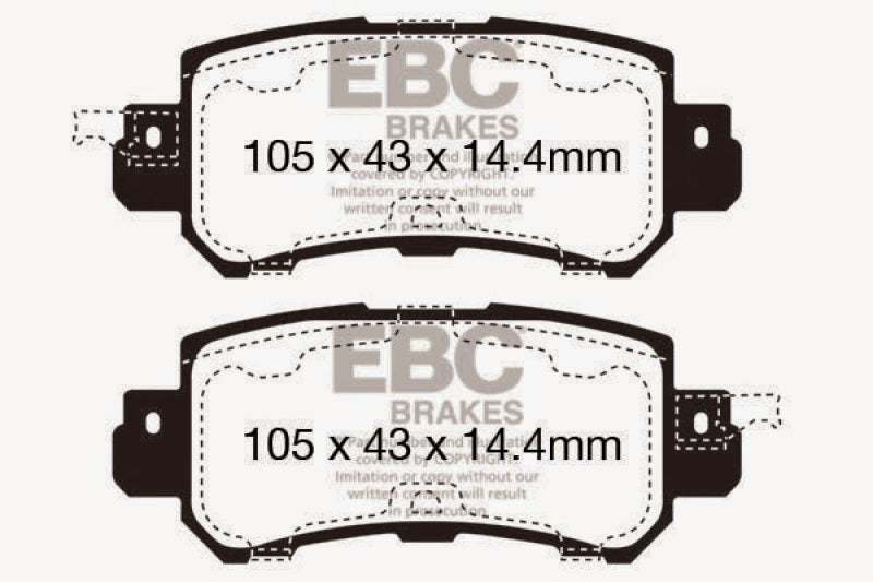 EBC 12+ Mazda CX-5 2 Redstuff Rear Brake Pads - DP32135C