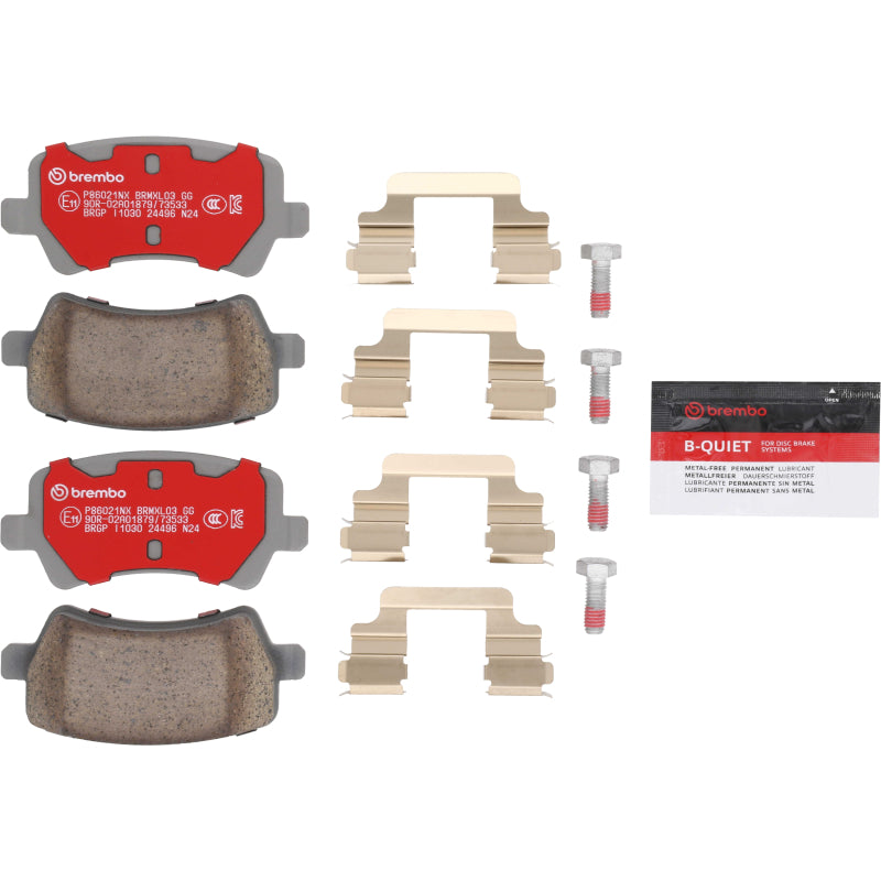 Brembo 13-15 Land Rover LR2 Xtra Ceramic OE Equivalent Pad - Rear - P86021NX