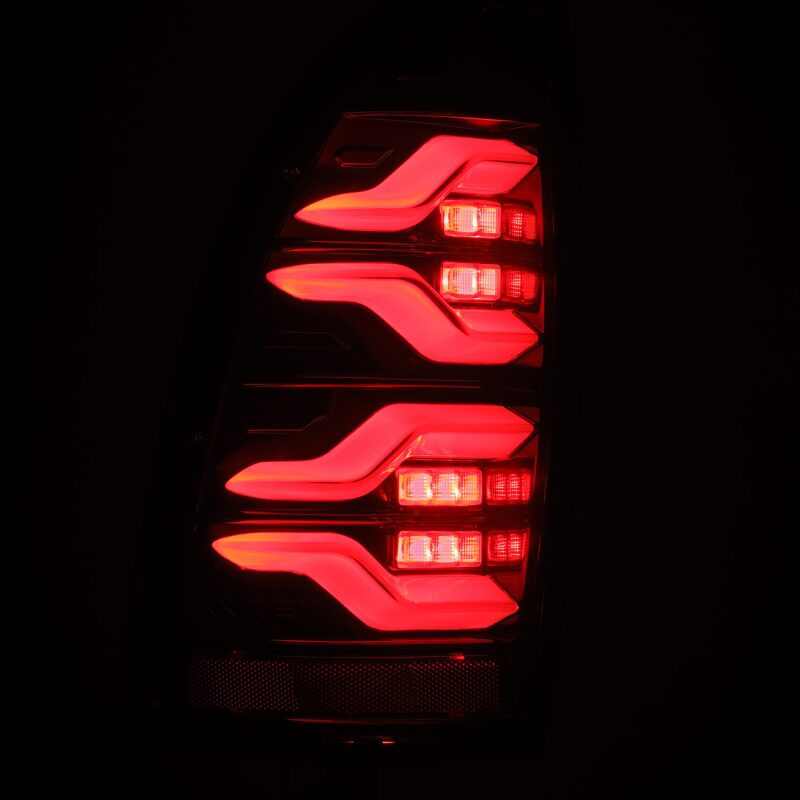 AlphaRex 05-15 Toyota Tacoma LUXX LED Taillights Alpha Blk w/Activ Light/Seq Signal - 680050