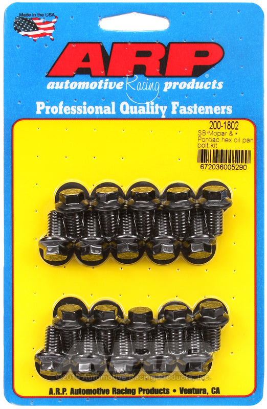 ARP SB Mopar and Pontiac Hex Oil Pan Bolt Kit - 200-1802