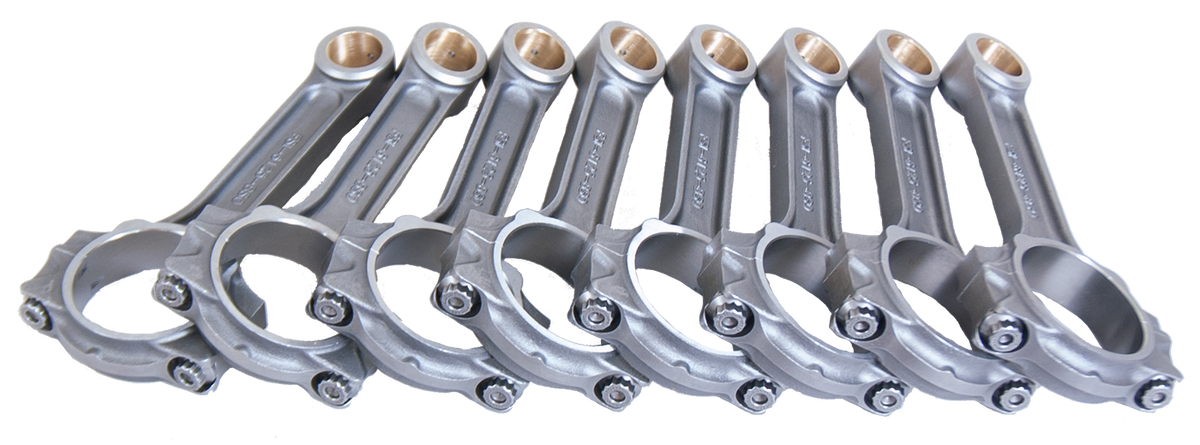 Eagle Chevrolet LS 4340 I-Beam Connecting Rod 6.125in w/ ARP 2000 (Set of 8) - FSI6125O2000 - front view