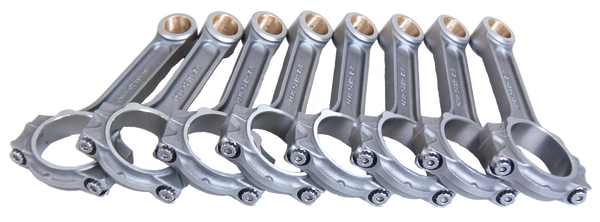 Eagle Chevrolet LS 4340 I-Beam Connecting Rod 6.125in w/ ARP 2000 (Set of 8) - FSI6125O2000 - front view