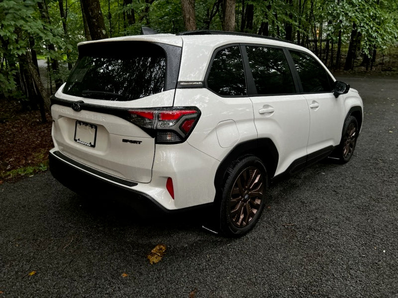Rally Armor 2025 Subaru Forester Black UR Mud Flap w/Red Logo - MF132-UR-BLK-RD