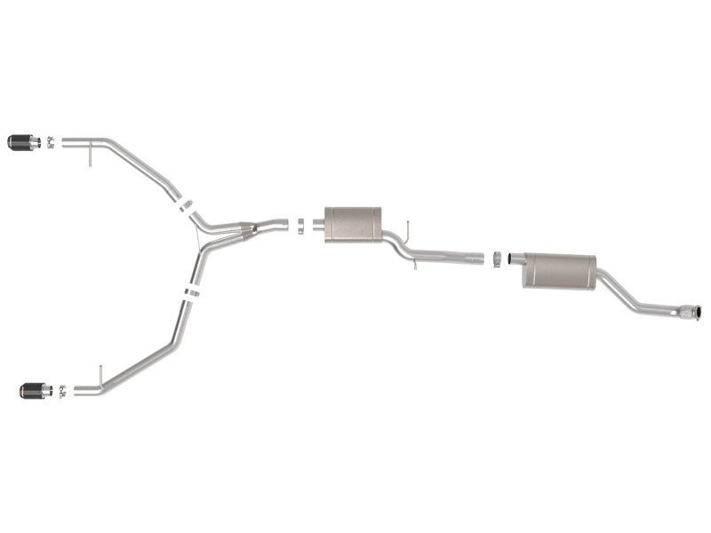 afe MACH Force-Xp 13-16 Audi Allroad L4 SS Cat-Back Exhaust w/ Carbon Tips - 49-36438-C