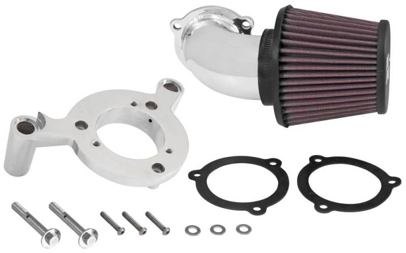 K&amp;N 01-15 Harley-Davidson Touring 96 / 103 / 08-15 Bright Aircharger Performance Intake - 63-1131P