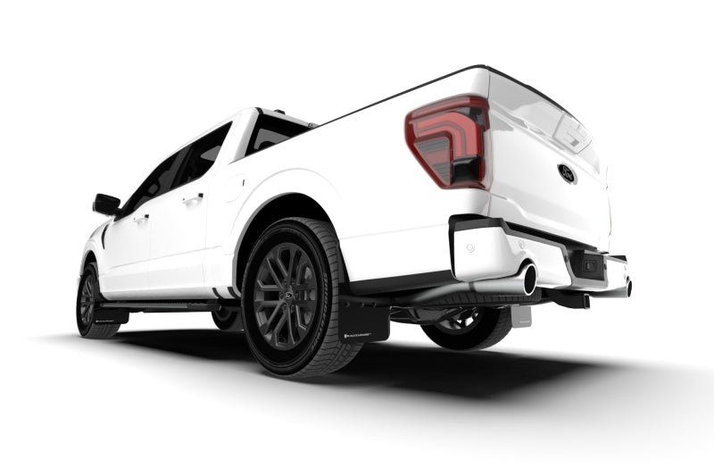 Rally Armor 21-24 Ford F-150 (Excl. Raptor) Black UR Mud Flap w/Metallic Black Logo - MF115-UR-BLK-MBK