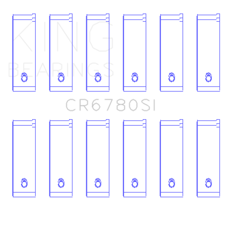 King Engine Bearings Chrysler 2.7L (Size +1.0mm) Connecting Rod Bearing Set - CR6780SI1.0