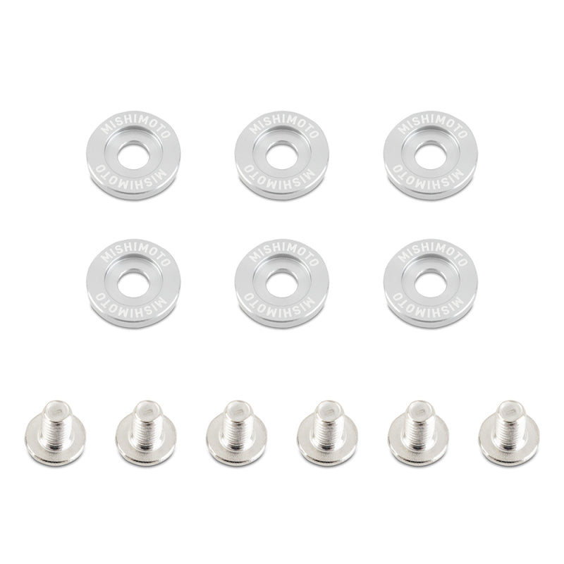 Mishimoto Small Fender Washer Kit (6pcs) - Silver - MMFW-SM-6SL
