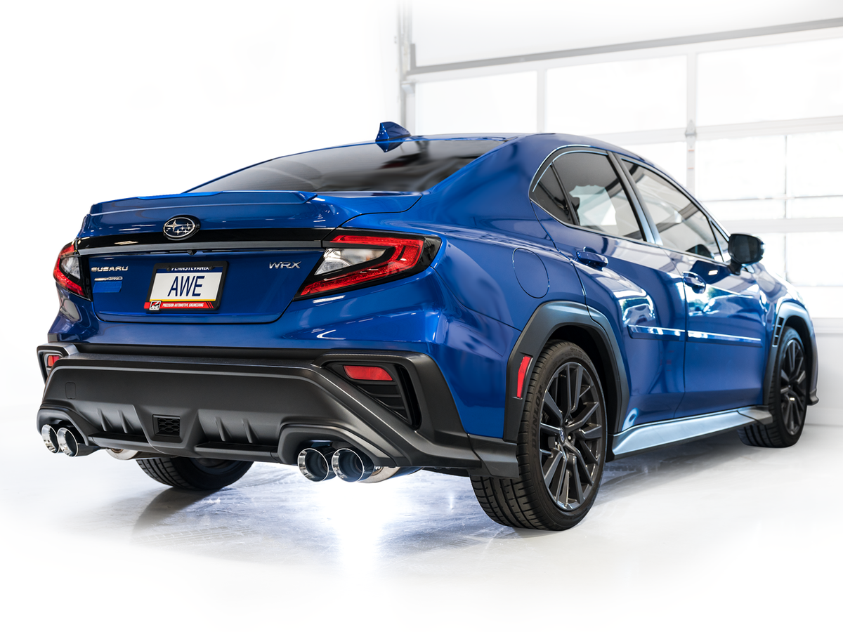 AWE Tuning 2022+ VB Subaru WRX Touring Edition Exhaust - Chrome Silver Tips - 3015-42979