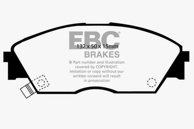 EBC 90-92 Honda Civic CRX 1.6 Si Yellowstuff Front Brake Pads - DP4706R