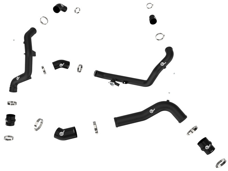 aFe 20-23 Ford Explorer ST V6 3.0L (tt) BladeRunner Aluminum Hot and Cold Charge Pipe Kit - Black - 46-20654-B