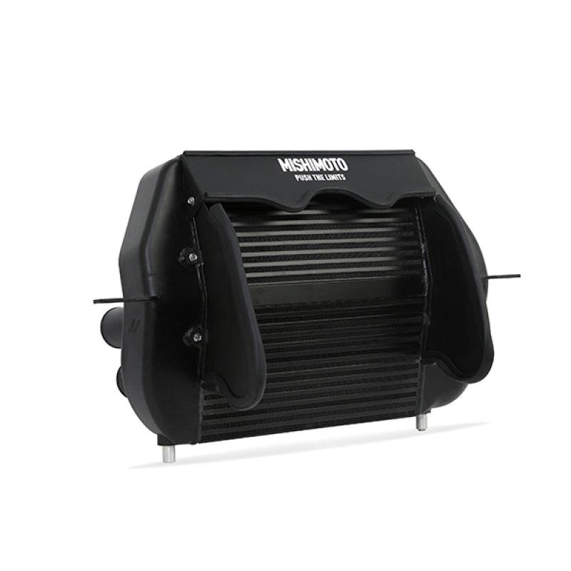 Mishimoto 2011-2014 Ford F-150 EcoBoost Black Intercooler w/ Polished Pipes - MMINT-F150-11KPBK