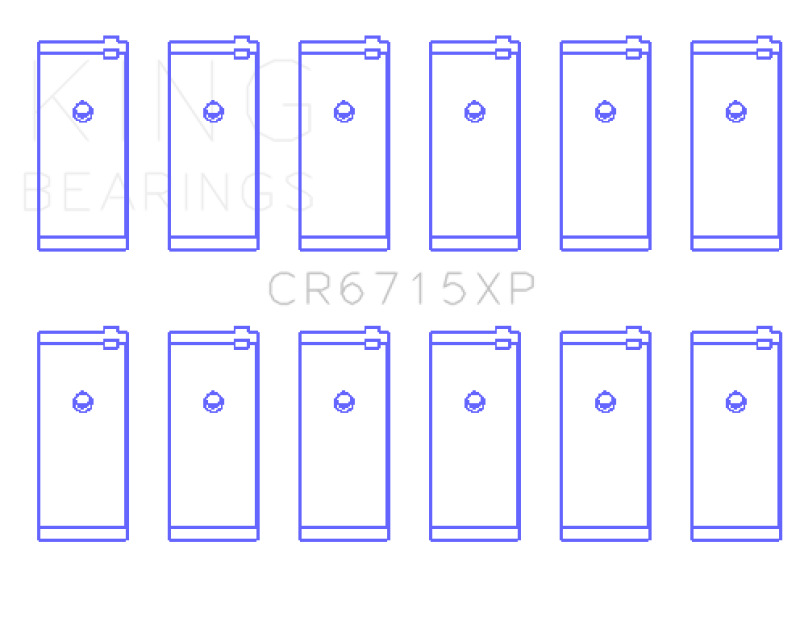 King Nissan TB42/TB45/TB48 L6 4.2L/4.5L/4.8L (Size STD) Tri-Metal Perf Rod Bearing Set - CR6715XP