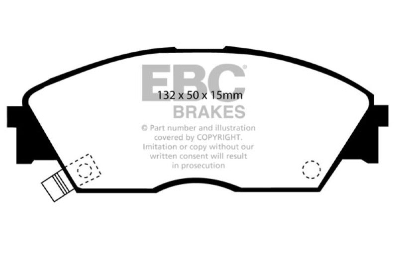 EBC 90-92 Honda Civic CRX 1.6 Si Yellowstuff Front Brake Pads - DP4706R