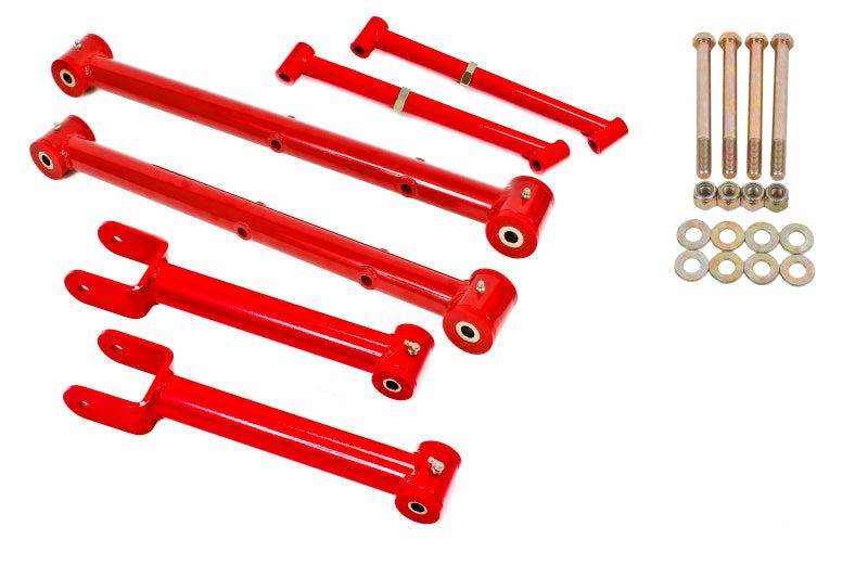 BMR 64-67 A-Body Non-Adj. Rear Suspension Kit - Red - RSK007R for 1964-1967 Buick Skylark - front view