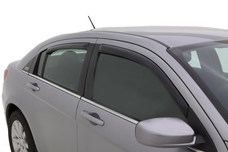 AVS 07-10 Chrysler Sebring Ventvisor In-Channel Front &amp; Rear Window Deflectors 4pc - Smoke - 194458