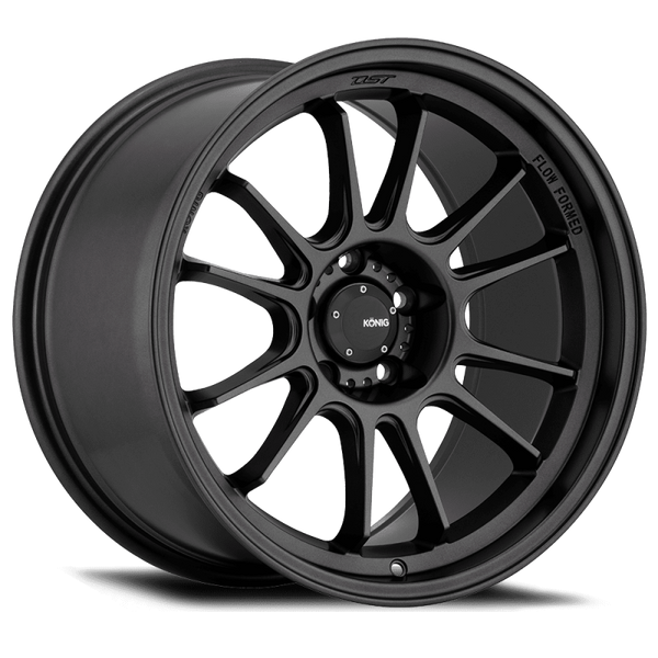Konig Hypergram 17X10 4X100 ET43 Matte Black Flow Formed - HG07100435 by Konig