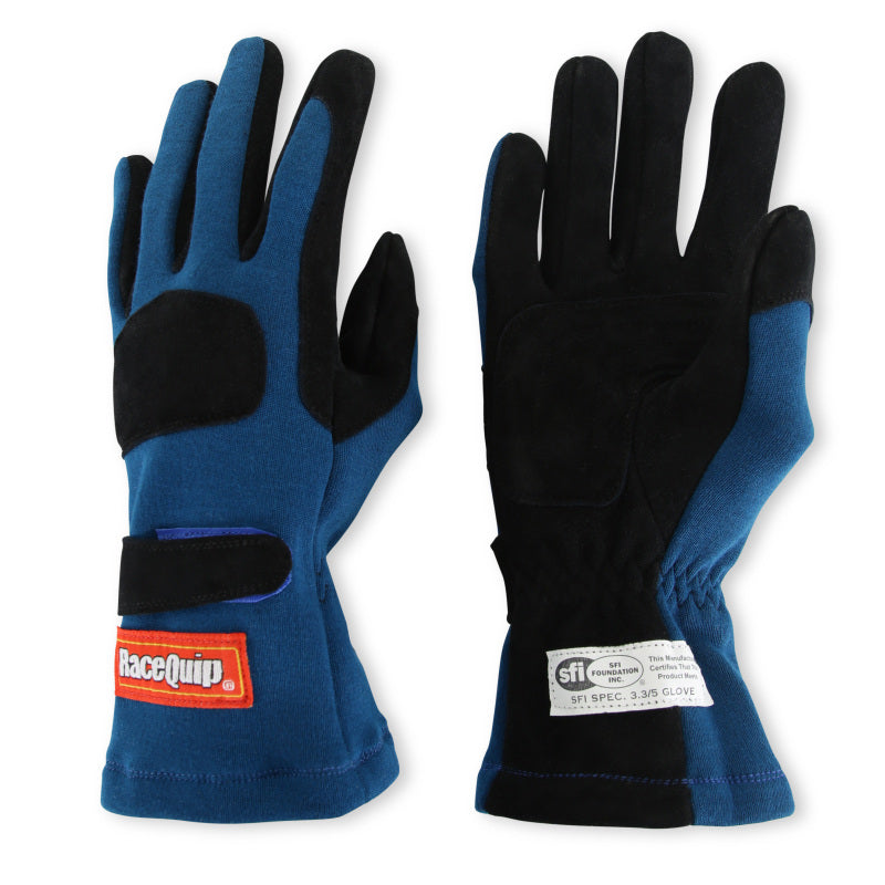 RaceQuip Blue 2-Layer SFI-5 Glove - Small - 355022RQP