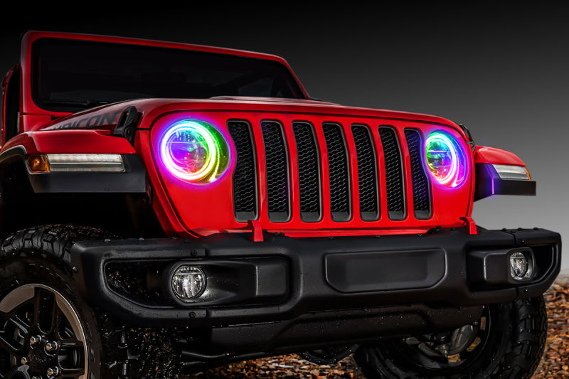 Oracle Jeep Wrangler JL/Gladiator JT LED Surface Mount Headlight Halo Kit ColorSHIFT 2 SEE WARRANTY - 1214-333