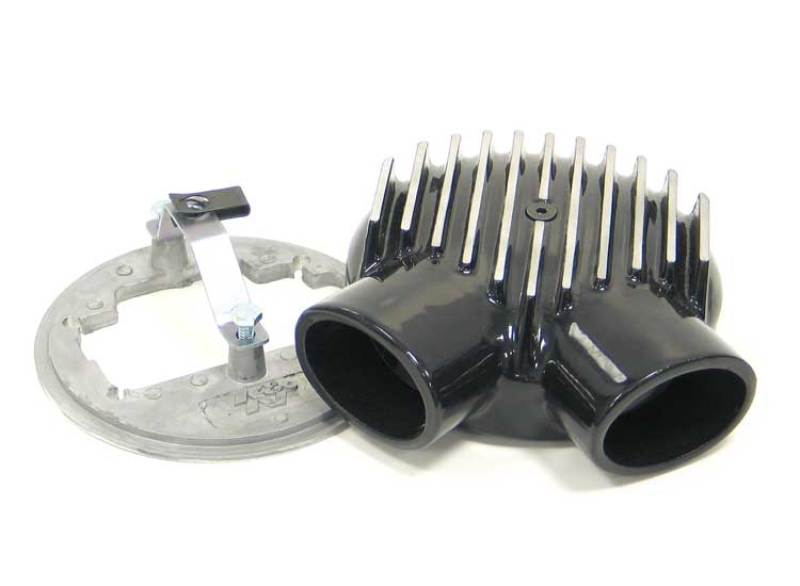 K&N Universal Plenum 6.875in L x 5.75in Outer Dia - Black - Weber DGV Carburetor - 85-8927 by K&N Engineering - front view