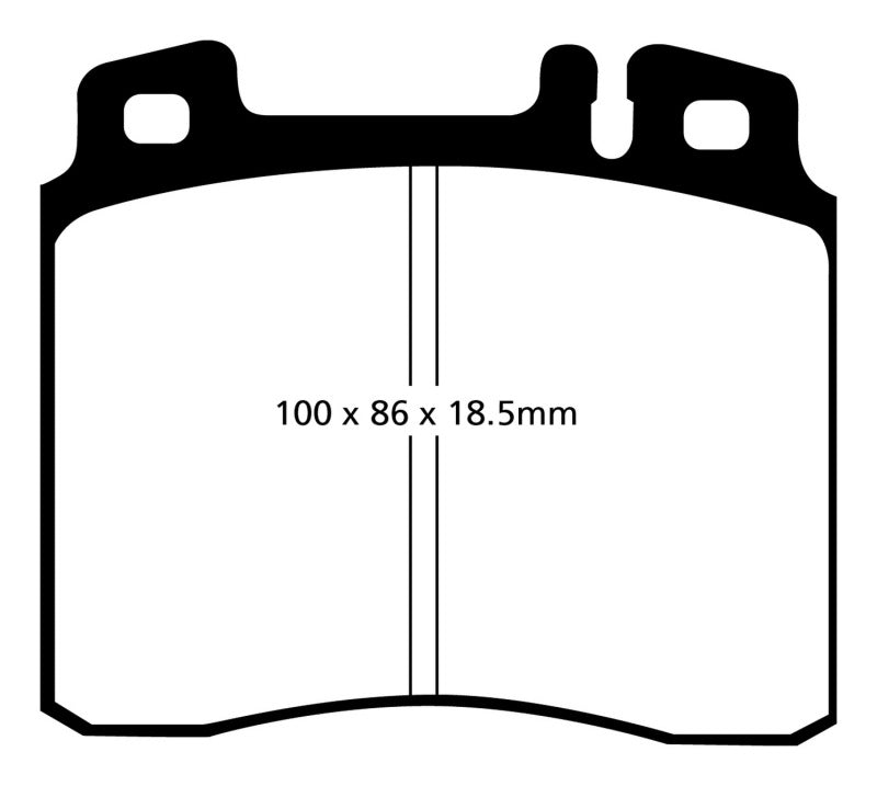 EBC 98-99 Mercedes-Benz CL500 5.0 Yellowstuff Front Brake Pads - DP4963R