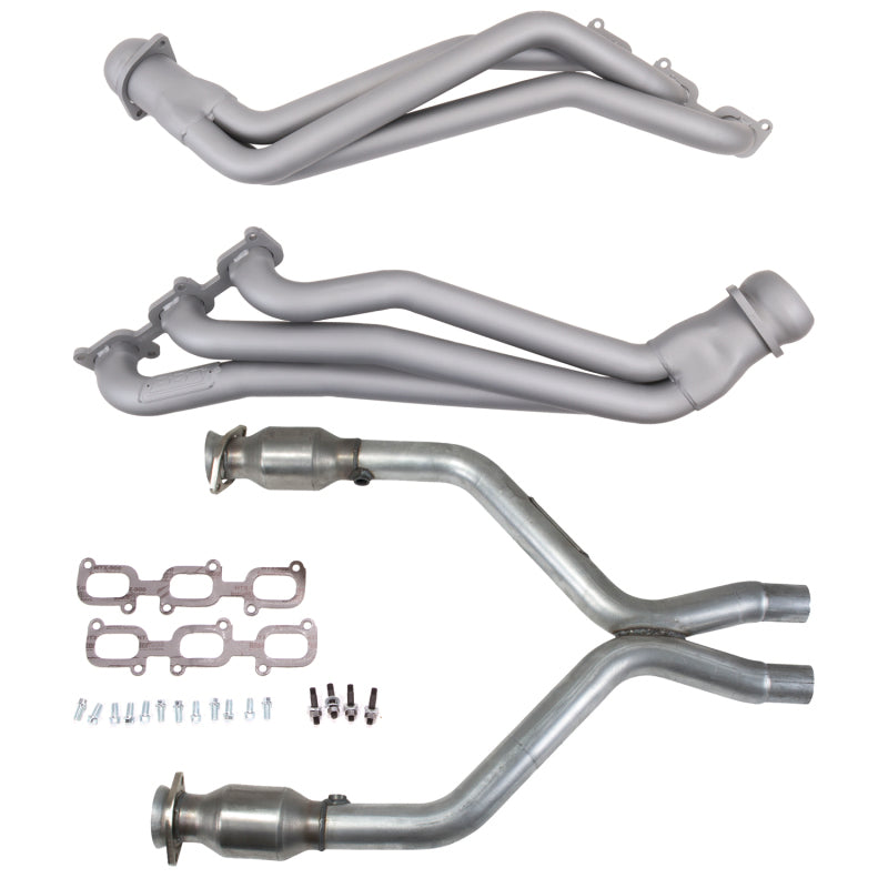 BBK 11-14 Ford Mustang V6 1-3/4 Long Tube Headers w/High Flow Catted X-Pipe (Ti Ceramic) - 16421