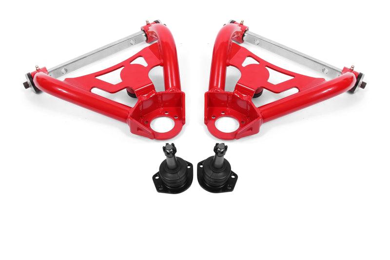 BMR 64-72 A-Body Pro-Touring Upper A-Arms w/ Tall Ball Joint (Delrin) - Red - AA028R
